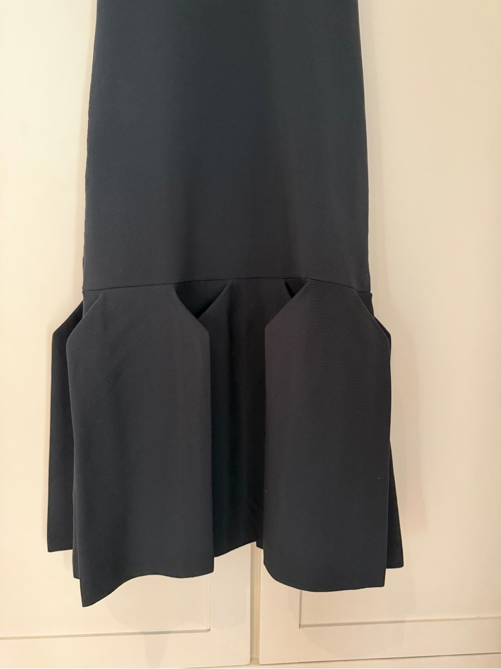 NWT Tibi Tech Poly Sculpted Dress Dark Navy XS - Picture 9 of 15